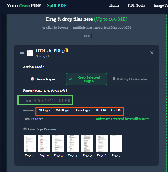 پیج سلیکشن 2
